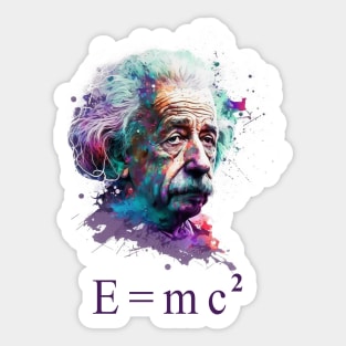 Albert Einstein E=mc2 design, Sticker